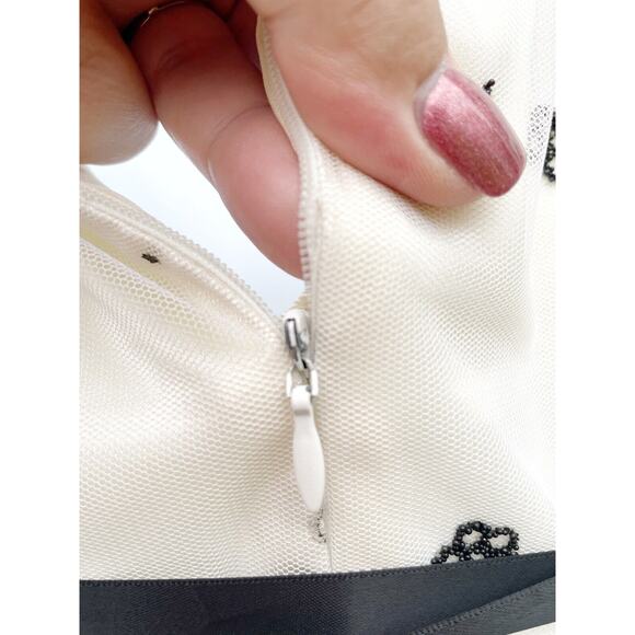 Adrianna Papell Boutique Dress Womens sz 10 1950s inspired A-line Ivory Tulle - Picture 6 of 8